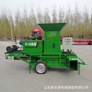云南蒙自青储套袋打包机 全自动牧草压块机 压捆机