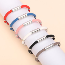 简约时尚八环硅胶手环负离子能量平衡手环男女款手腕带负离子硅胶