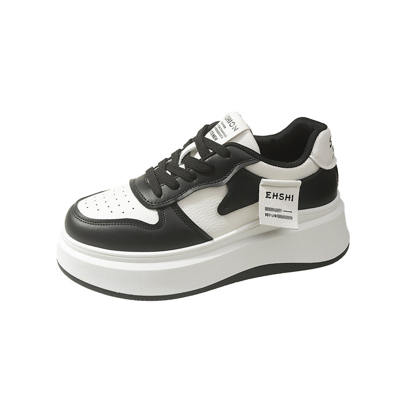 Damen Board Schuhe Weiß Platform Sneaker Erhöhend Casual_voghion.com