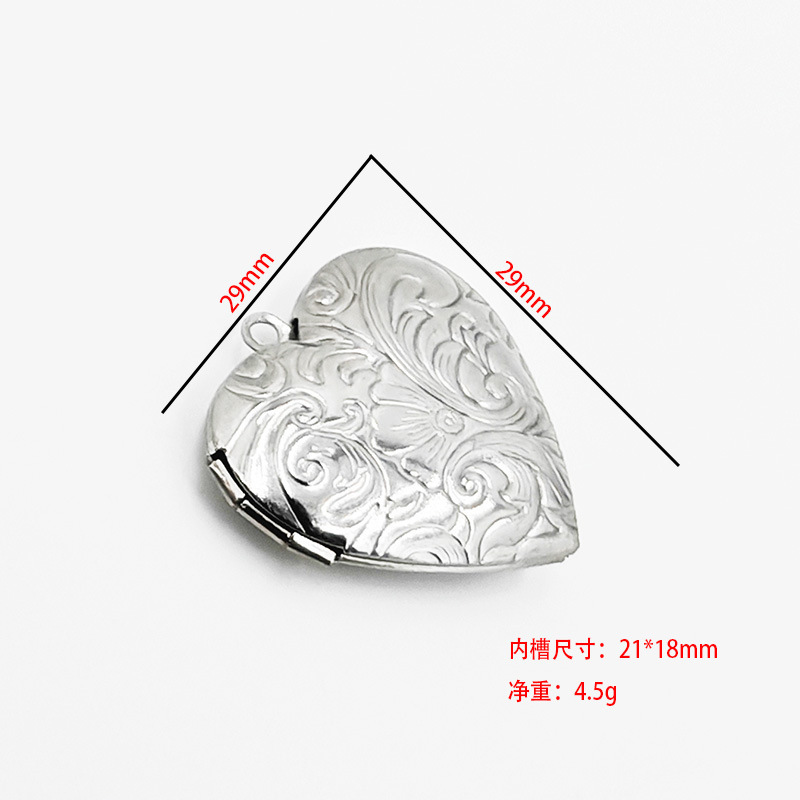 DIYのステンレス鋼の写真の箱の愛の円形の正方形のペンダントのアクセサリーのネックレスの装飾の部品のカップルの写真の箱|undefined