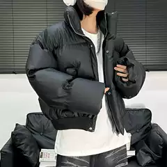American-style high-street cotton-padded jacket high-grade loose warm winter thickened stand collar cotton-padded jacket bread short cotton-padded jacket handsome coat