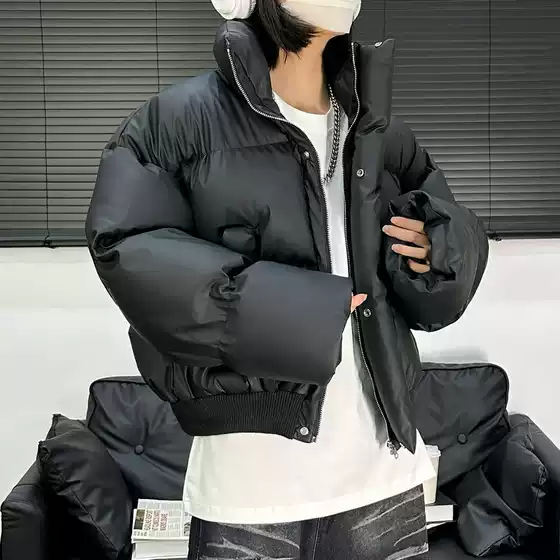 American-style high-street cotton-padded jacket high-grade loose warm winter thickened stand collar cotton-padded jacket bread short cotton-padded jacket handsome coat
