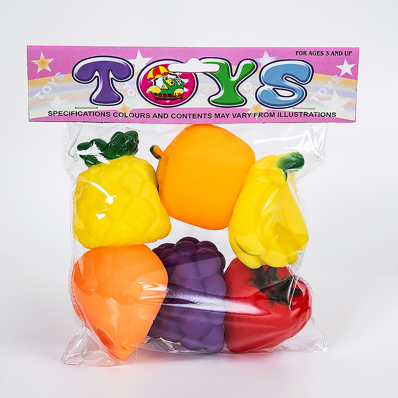 Simulación creativa para comer juguetes de frutas para niños en casa baño descompresión pellizco pellizco burbuja broma