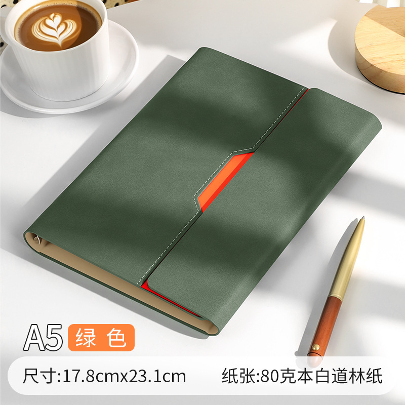 a5 70% off ノートブックカスタマイズされた高度なビジネスポータブルストレージルーズリーフブック取り外し可能なオフィス会議記録ブック|undefined