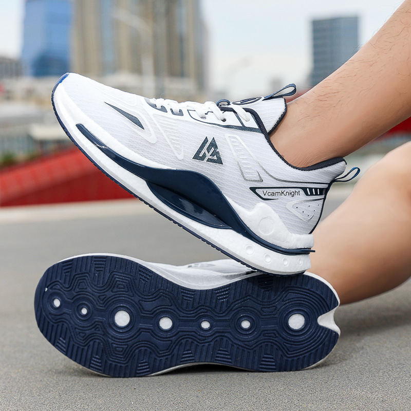 PLUS Men's Shoes Spring/Summer New Mesh Breathable Thin Casual Sports Running Shoes for Teenagers with Internal Height Increase Versatile Trendy Shoes