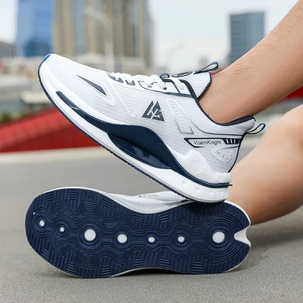 PLUS Men's Shoes Spring/Summer New Mesh Breathable Thin Casual Sports Running Shoes for Teenagers with Internal Height Increase Versatile Trendy Shoes