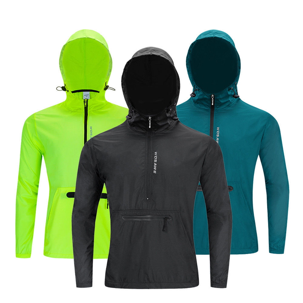 Wosawe bicicleta motocicleta windbreaker primavera y verano impermeable Chaqueta de manga larga ropa de ciclismo ropa de bicicleta