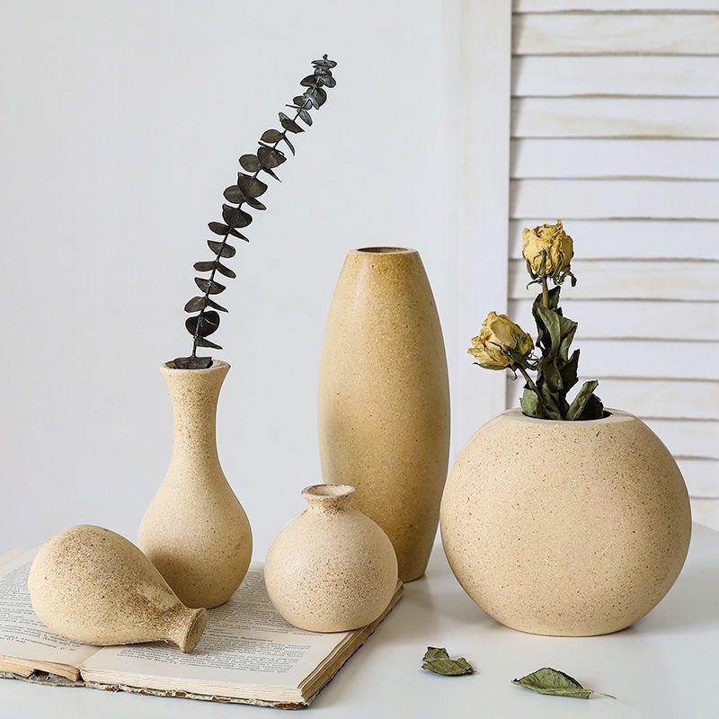 Florero de Madera Artesanal Estilo Retro