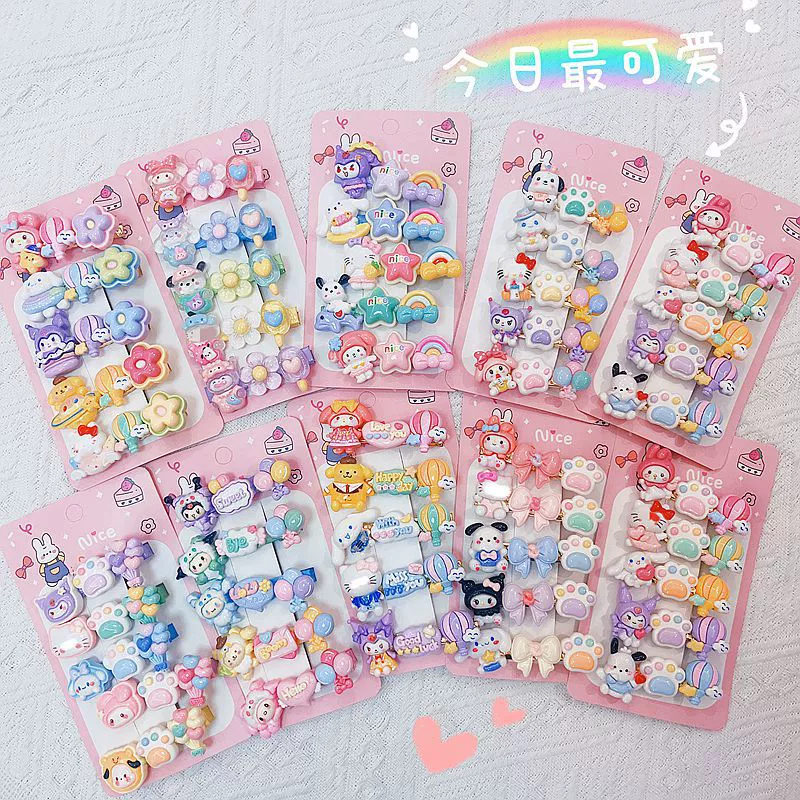 Glossy cartoon hairgrip, universal bangs