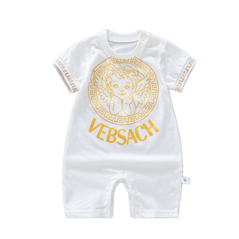 Ropa de verano para niños, ropa fina de manga corta, lindo mono de bebé de estilo occidental, mampara para niños recién nacidos, mampara de celebridades de Internet