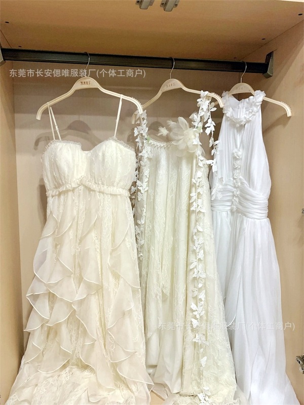 韓国版の新しい妖精サスペンダードレス、女性の夏の気質、ウエスト痩身、大きな裾のスカート、シフォンAラインロングスカート|undefined