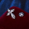 Classic small brooch, jacket, pin, airplane, badge, European style, maple leaf