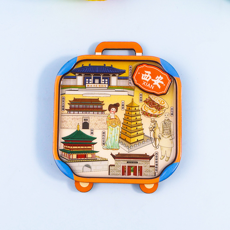 中国都市人気観光名所木製冷蔵庫マグネットカスタマイズされた文化的で創造的な北京パンダ diy マグネット強力な吸引|undefined