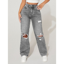 R 71308 Loose ripped wide leg pants �����ƶ����ȳ���羳