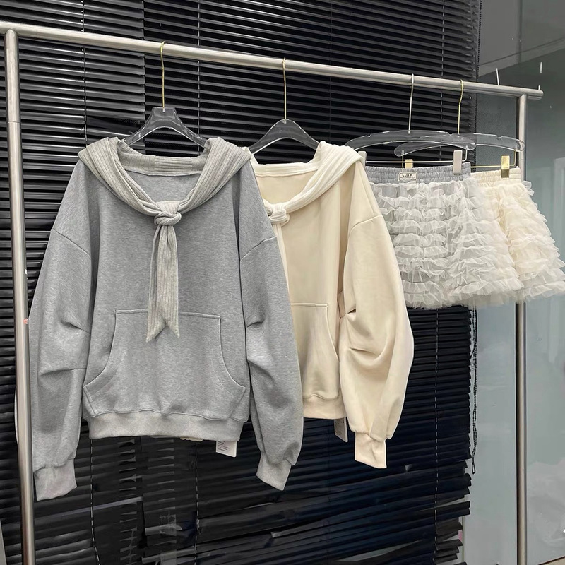 2026 Spring New Style One-Line Neckline Versatile Casual Loose Pullover Top + Short Skirt Set