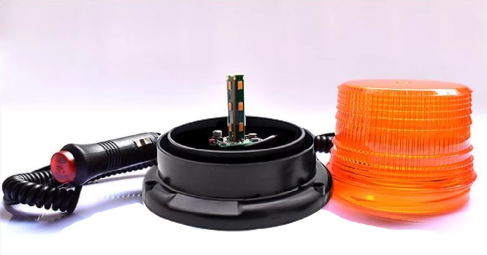 Car Strobe Warning Light 10-80V Small Yellow Light for Construction Vehicles, Forklifts, and Emergency Vehicles Roof Lights