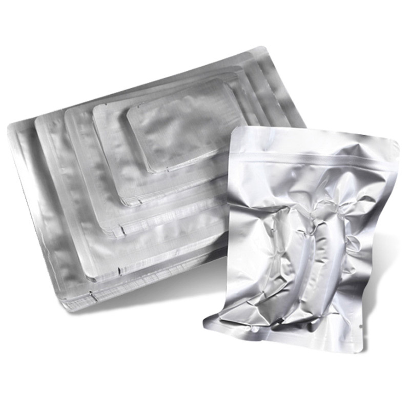 Three-side sealed vacuum aluminum foil flat bag, thickened moisture-proof electronic food packaging bag, waterproof and light-proof universal aluminum foil bag 5