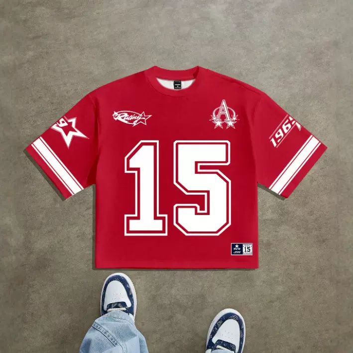 跨境男装休闲时尚圆领数字印花男士潮流速干运动短袖T恤