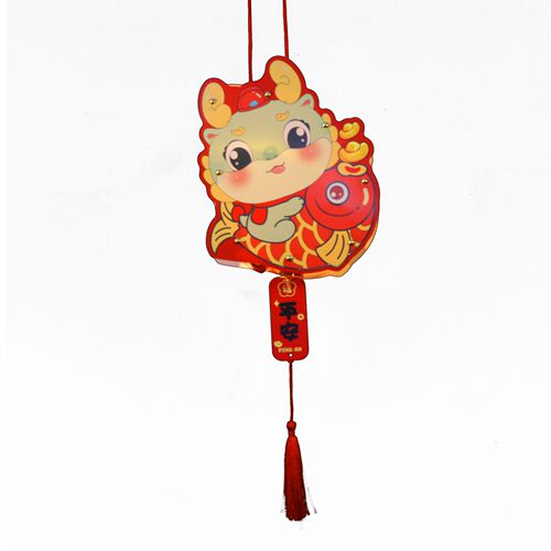 2024 New Year Handheld Lantern Children's DIY Handmade Glowing Dragon Lantern Gift for Chinese New Year's Day Lantern Festival