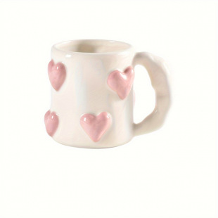 E 76033 Peach heart ceramic mug �����մ��R�˱��羳���uͨ