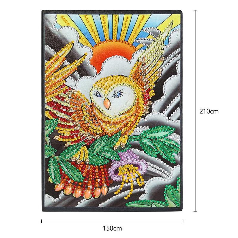 Cuaderno de dibujo de diamantes transfronterizos 5d punto diámetro pintura pegatinas de sexo opuesto mariposa DIY manual cuaderno de notas de cristal