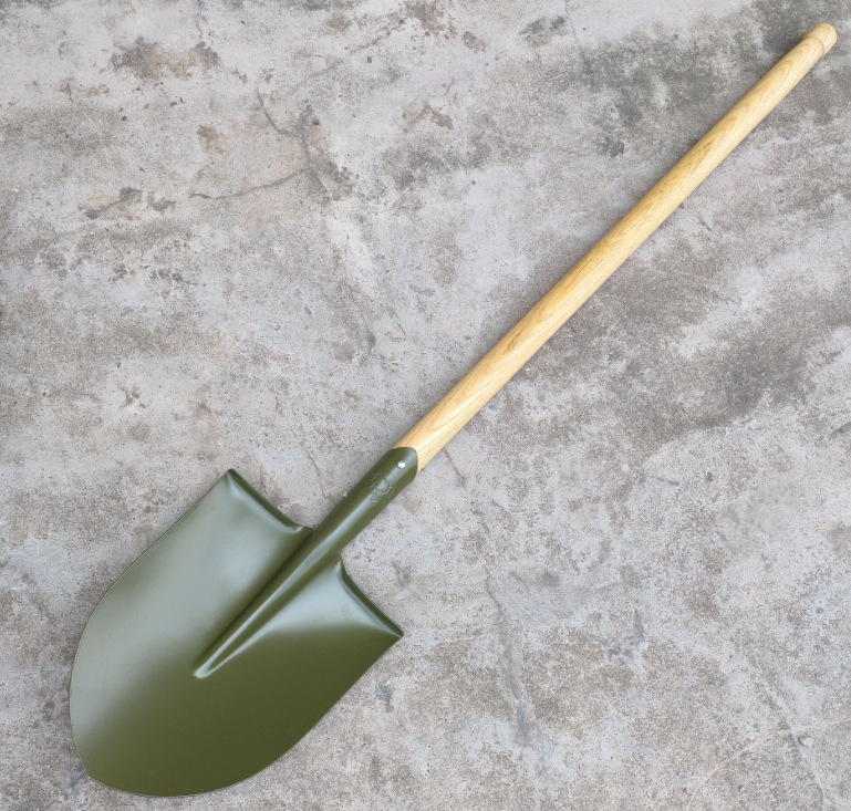 Pala de ingeniero de 120cm Pala grande 45 Paño de acero de madera de agua Fraxinus sauce de prevención de inundaciones y socorro en casos de desastre Pala de preparación para el rescate de emergencia Pala de hierro