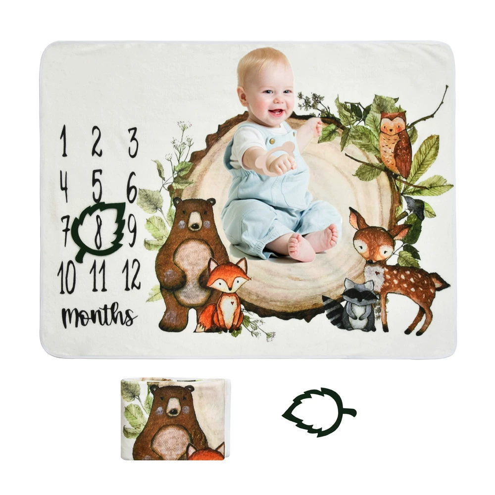 Животное детское памятное одеяло для роста