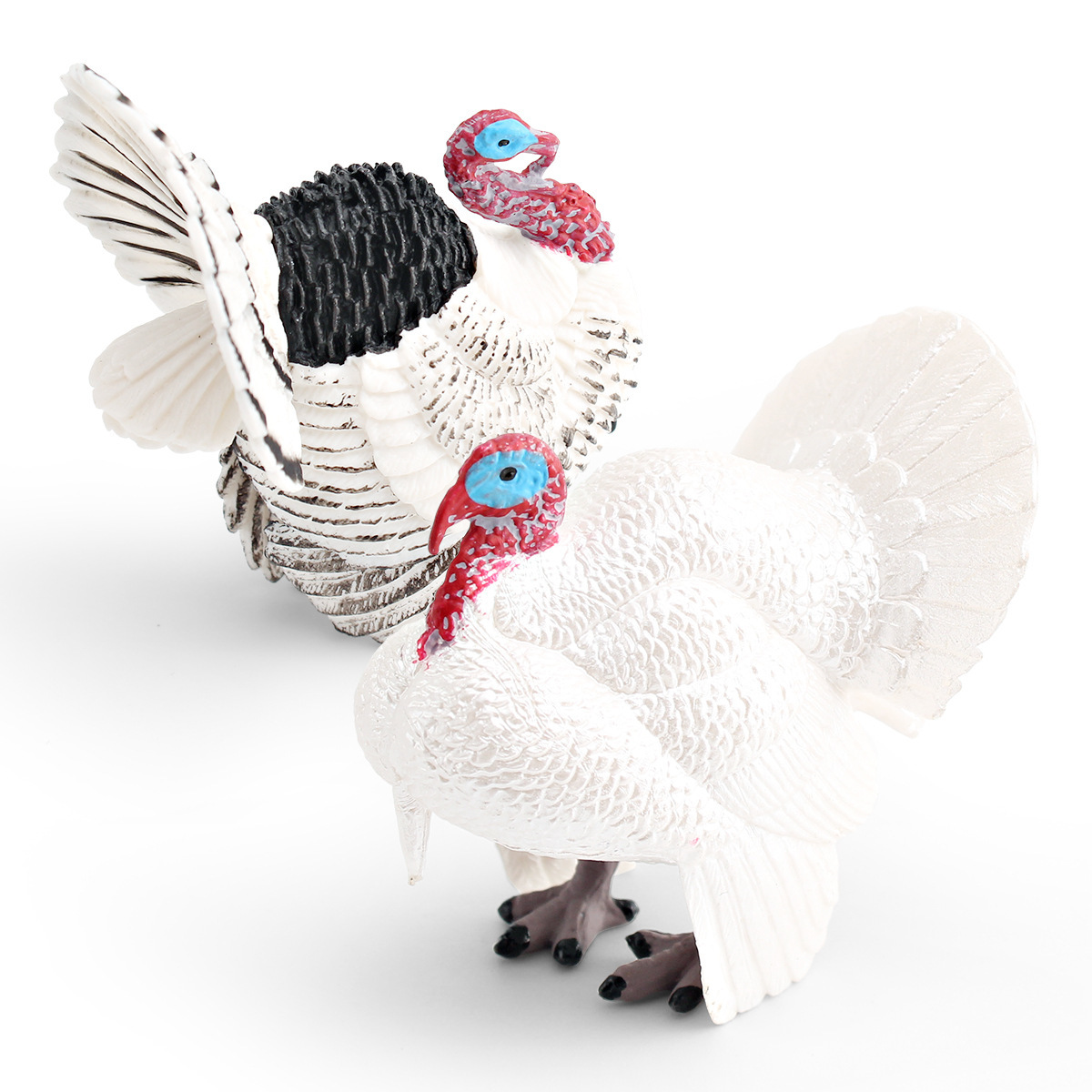 Granja transfronteriza aves de corral modelo de animal gallo peru adornos estáticos sólidos juguetes modelo cognitivo infantil