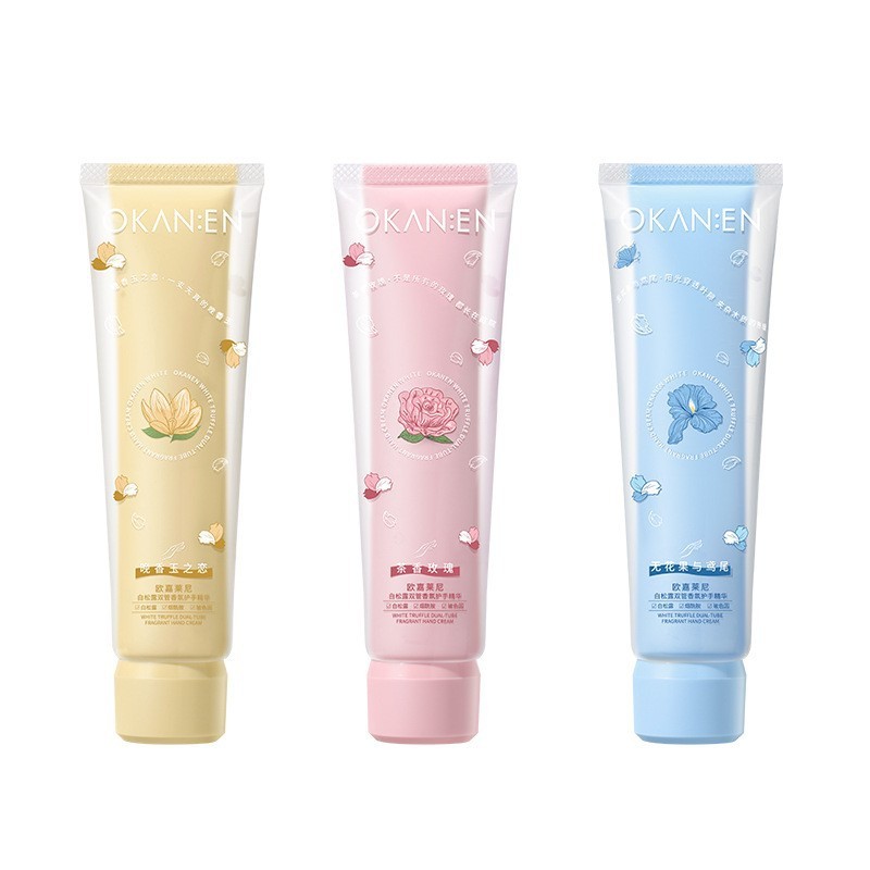 オージェラニ ハンドクリーム ホワイトトリュフ ダブルチューブ ハンドクリーム フレグランス ナイトイブロウ ラブ 秋冬 保湿 肌荒れ防止|undefined