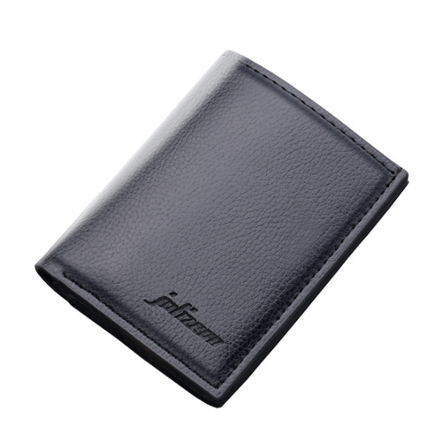 Vertical wallet men's short small leather wallet can hold driver's license ultra-thin men's wallet men's wallet men