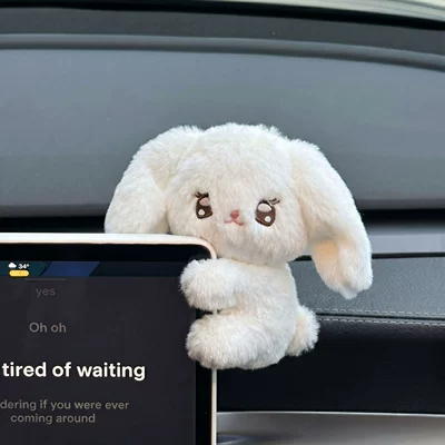 car interior decoration, little rabbit – Car ornaments - unpainted-rabbit-ornament
