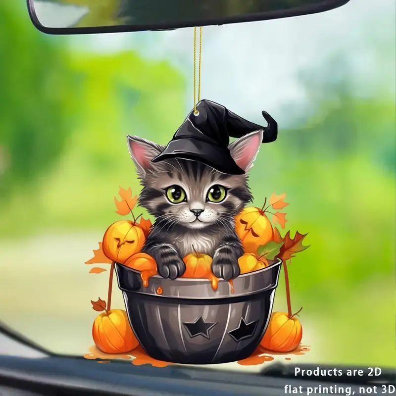 Transfronterizo Amazon nueva decoración de Navidad Navidad Gato Navidad serie de colgantes de árbol de Navidad acrílico colgantes de automóviles