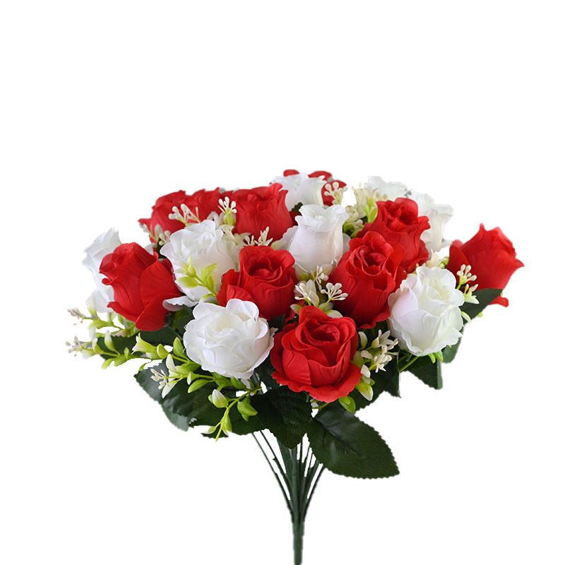 Rose 18 flores falsas flores flores de boda decoración suave decoración arco citación image 6