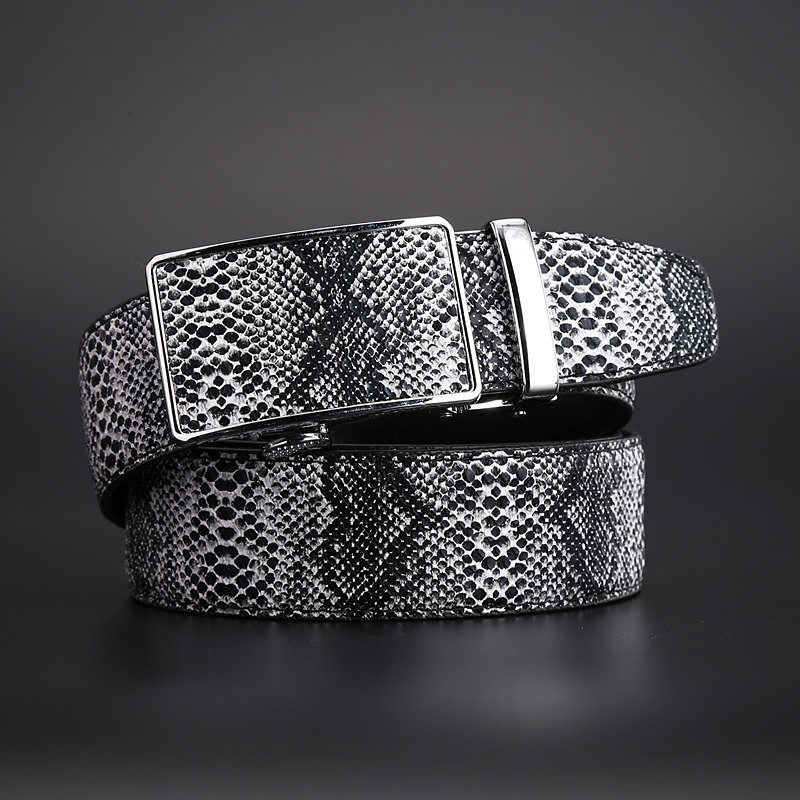 Minimalist Retro Genuine Leather Belt For Men With Automatic Buckle_voghion.com