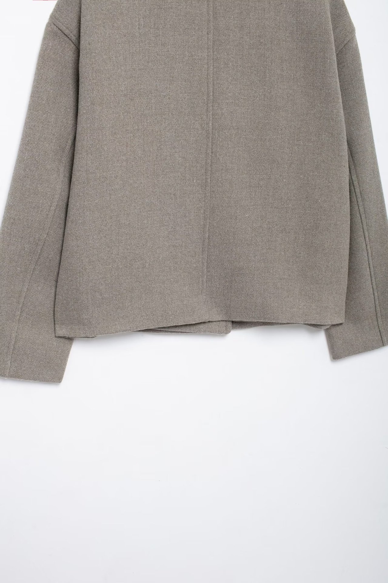 Damen 2024 Herbst/Winter Schurwolle-Mischung Zweireihiger Mantel mit Knopfleiste_voghion.com