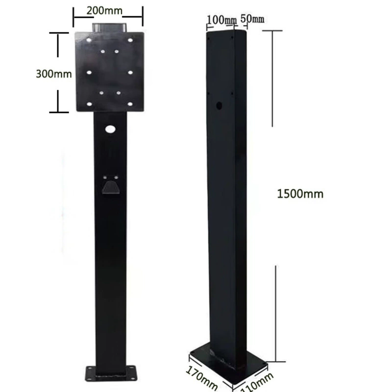 Колонна для зарядной станции, кронштейн для крепления, оборудование для зарядки электромобилей, универсальное для использования в помещении и на улице