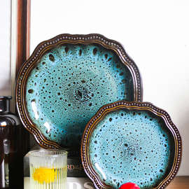 【质感窑变】卖陶瓷的二郎推荐复古家用陶瓷碗盘面碗汤碗微瑕