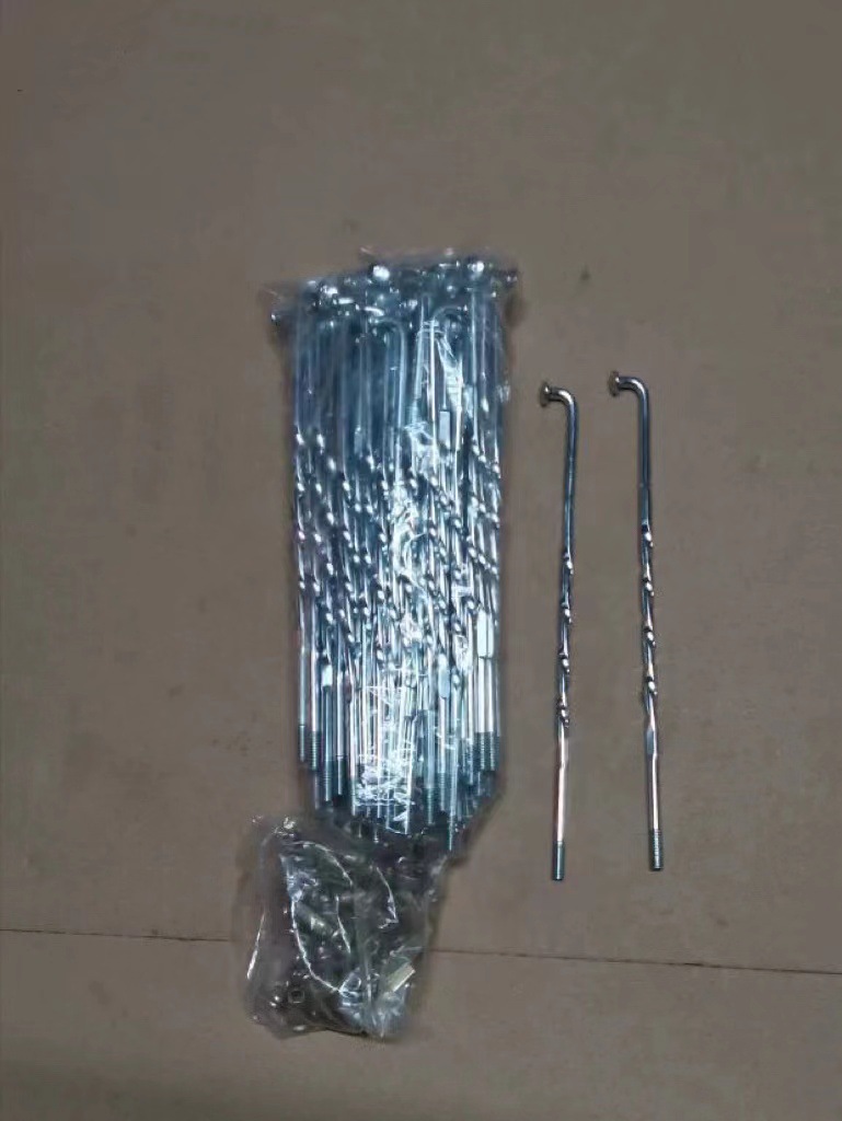 Motorcycle Thick Steel Wire Jialing Jh70 Jincheng 100 Front and Rear Wheel Flower Steel Wire Spoke 8X17 Straight Steel Bar