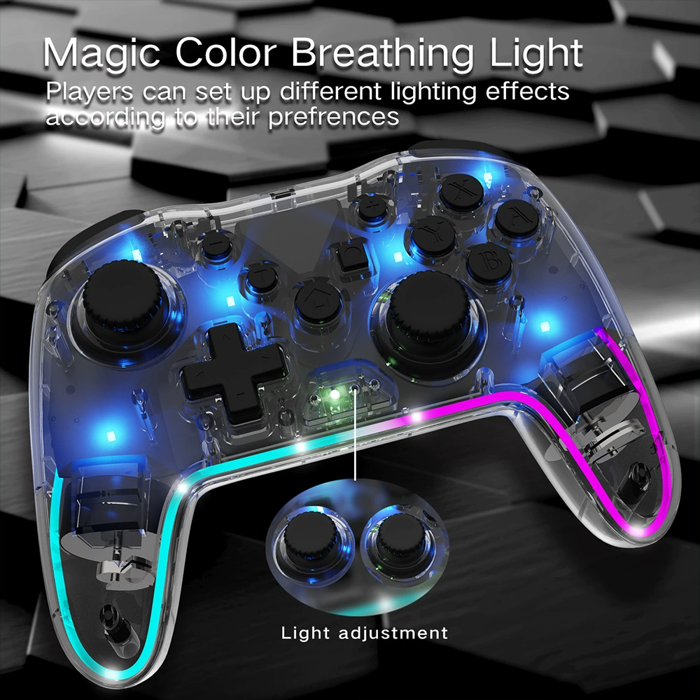 Nintendo Switch Bluetooth беспроводной геймпад RGB красочный прозрачный геймпад ПК Android геймпад контроллер