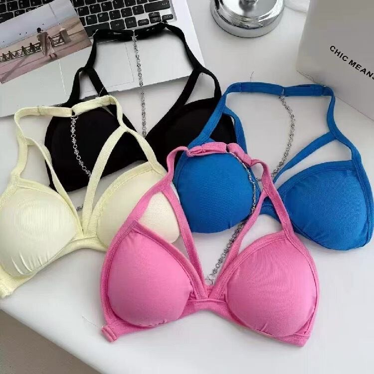 Dopamine Layered Camisole for Women, Pure Desire Hot Girl Style, Halter Neck, Beautiful Back, Tube Top, Cinched Waist, Hollow-Out Two-Piece Set, Trendy Top