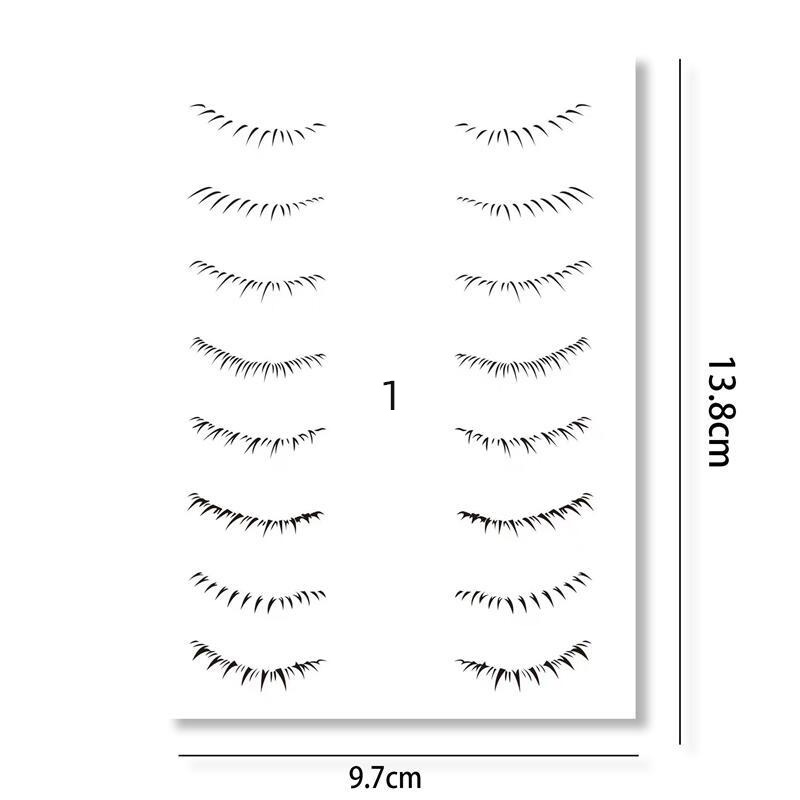 Internet celebridad mismo estilo pestañas postizas tatuaje pegatinas simulación 3D natural impermeable de larga duración anti-off inferior pestañas pegatinas desechables
