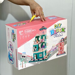 クロスボーダーの新しいマカロンの百変の積み木の子供の益知能のdiyのおもちゃの幼稚園は組み合わせてセットして人気があるおもちゃを詰めます。