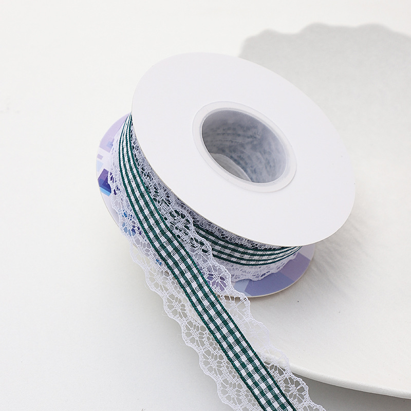 Siete colores, encaje de estilo británico, cinta de celosía, paquete de ramo, cinta de raso, paquete de flores, cinta de bricolaje, embalaje de material