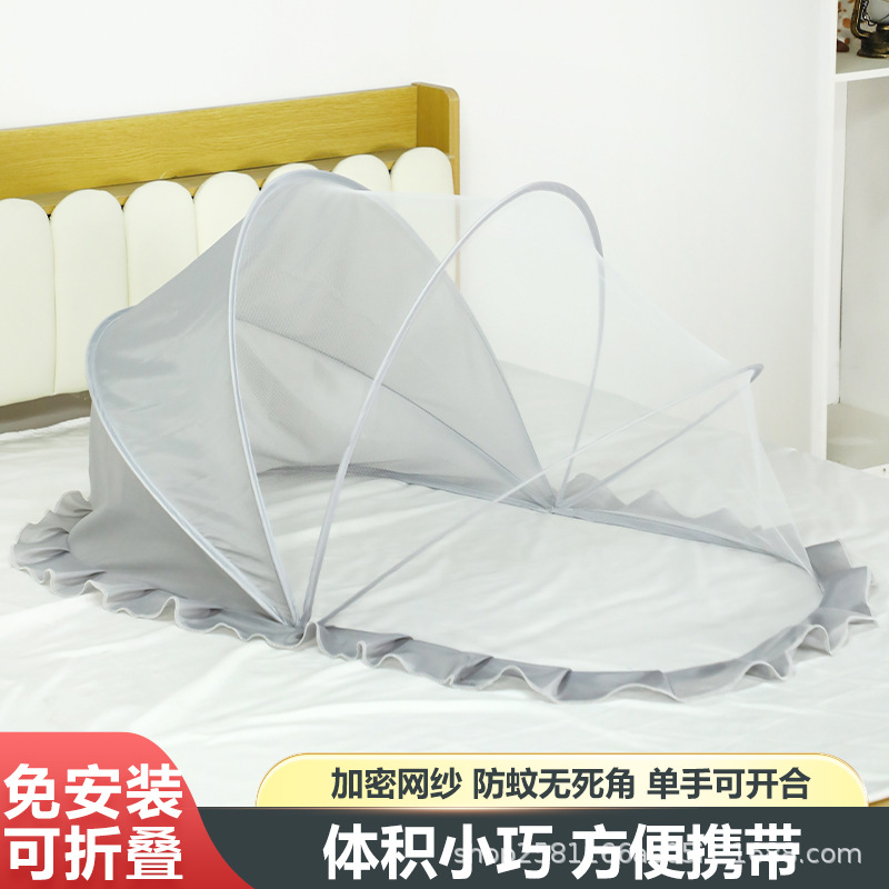 Baby Mosquito Net Cover, Foldable, Full-Cover Universal Small Protective Cover for Newborns, Bed Canopy, Sunshade