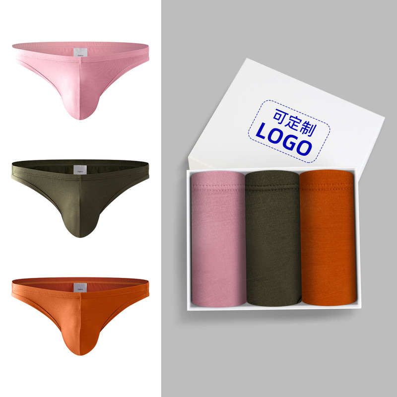 1 Piece of Men's Sexy Low-Waist Briefs Pure Color Soft Breathable Modal Shorts Underwear 1 Piece of Men's Sexy Low-Waist Briefs Pure Color Soft Breathable Modal Shorts Underwear