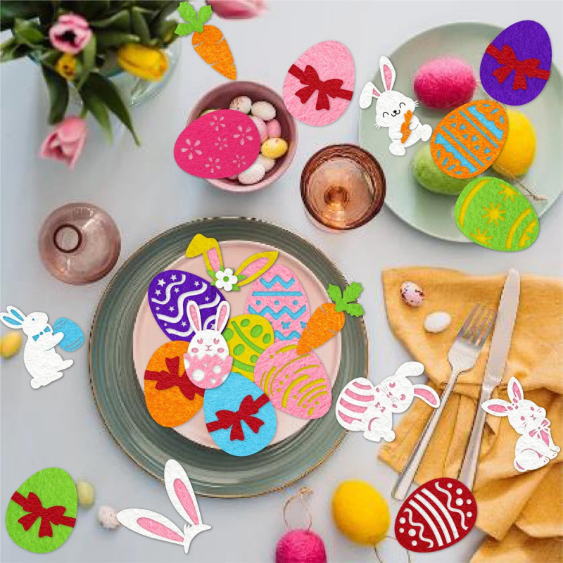 Europa y los Estados Unidos nuevos huevos de conejo y zanahoria fieltro decoración de Pascua