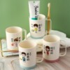 创意一家六口趣味卡通漱口杯家用亲子儿童刷牙杯卫生间牙缸洗漱杯|ms
