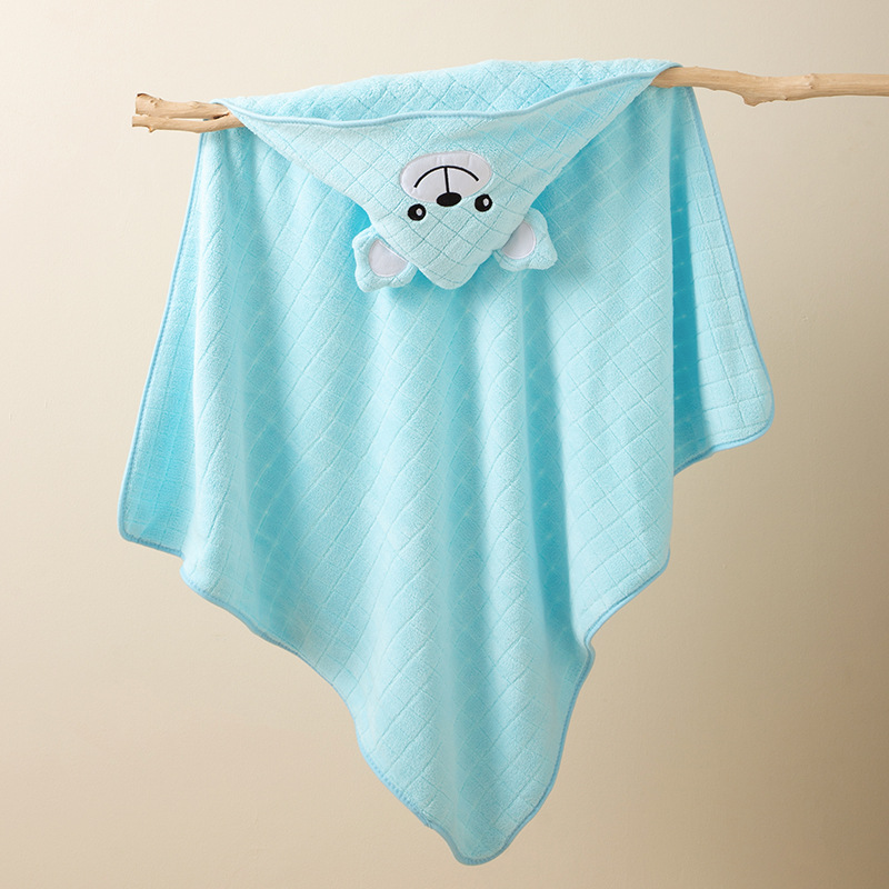Toalla de baño para niños de lana de coral toalla de baño para recién nacidos toalla de baño linda capa de dibujos animados albornoz