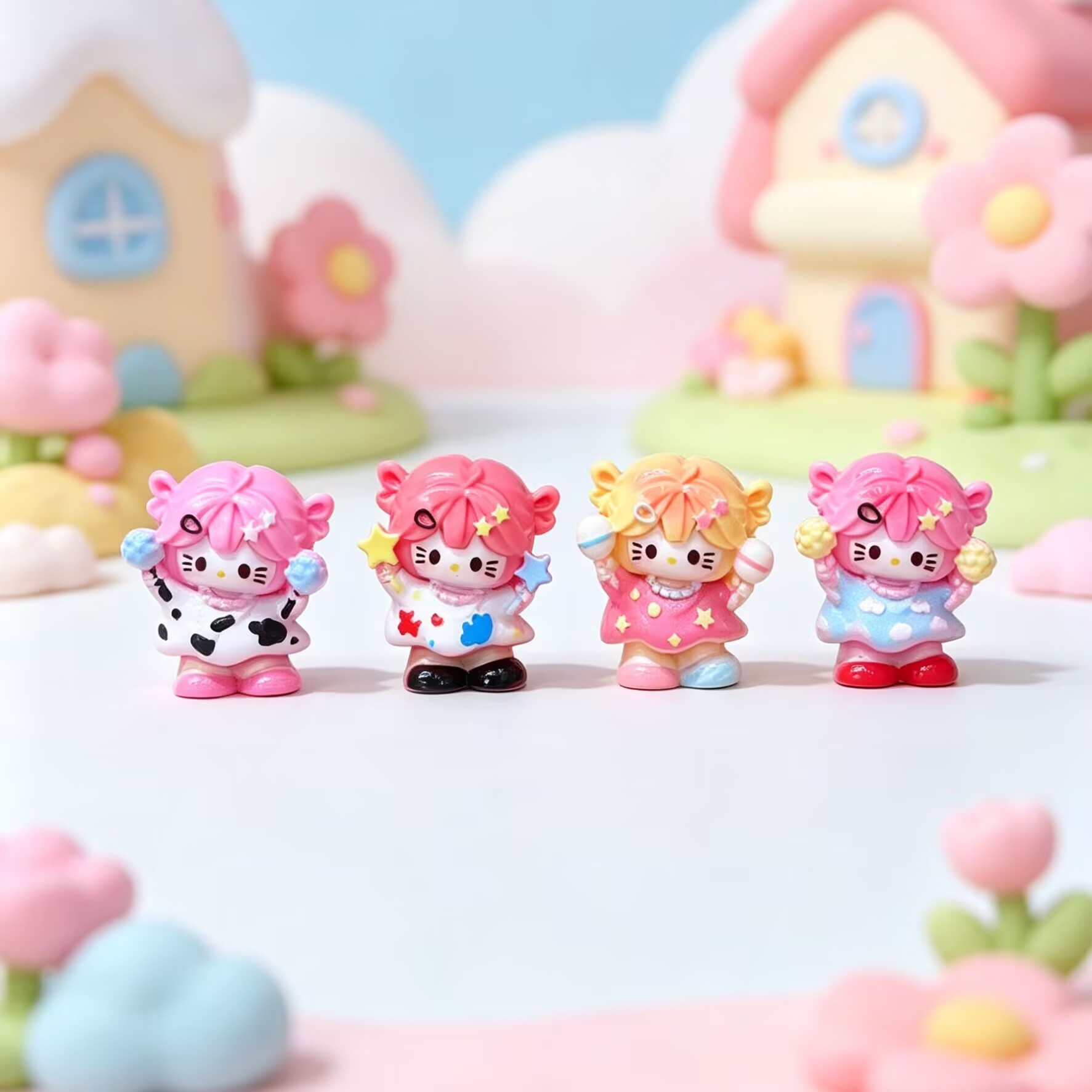 Cream three dimensional cute cartoon yoyo, hairgrip, pendant with accessories, DIY, light luxury style