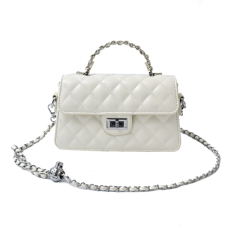 Bolsa de cadena de textura de alta calidad 2025 verano nuevo bolso de mano pequeño bolso de hombro fragante bolso de mensajero de hilo bordado de diamantes mujer